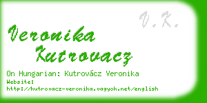 veronika kutrovacz business card